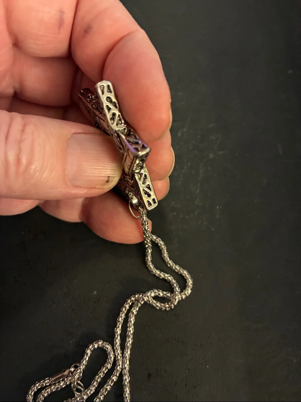 Silver Star of David Pendant Necklace NWOT